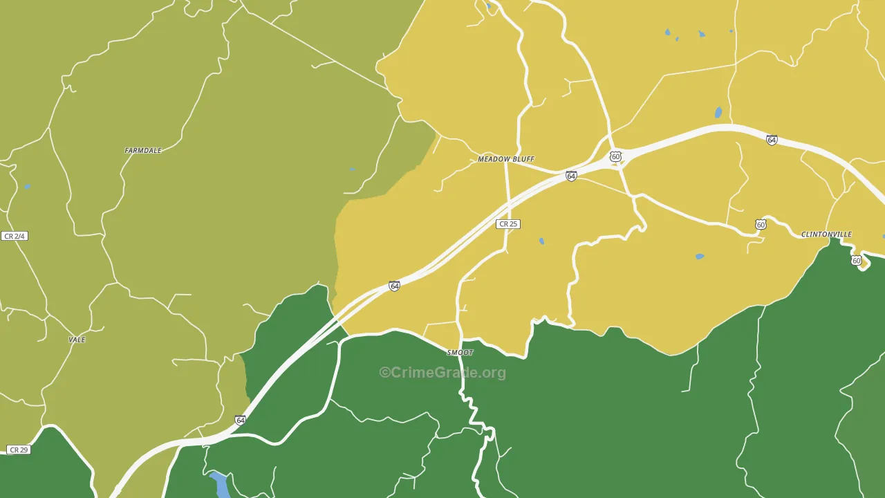 24977, WV Map of Theft Rates