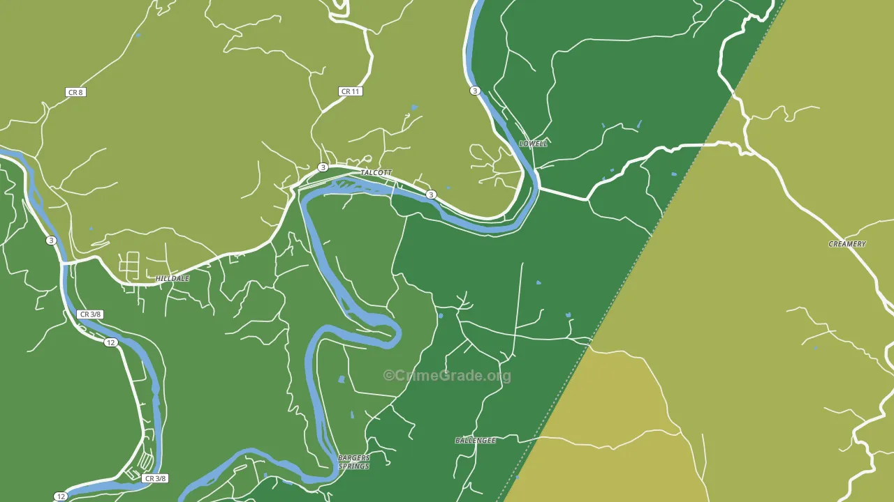 24981, WV Map of Theft Rates