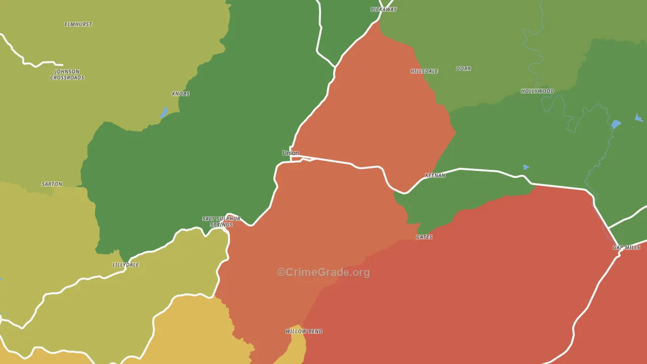 24983, WV Map of Theft Rates