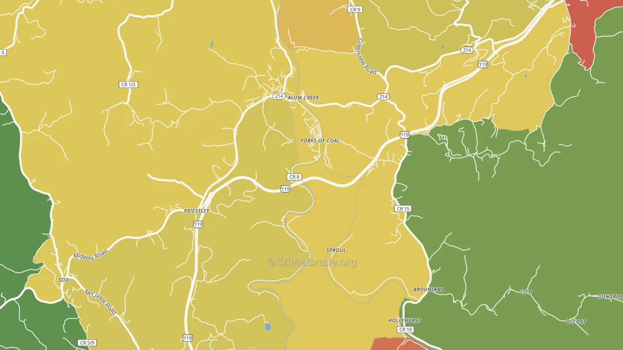 25003, WV Map of Theft Rates