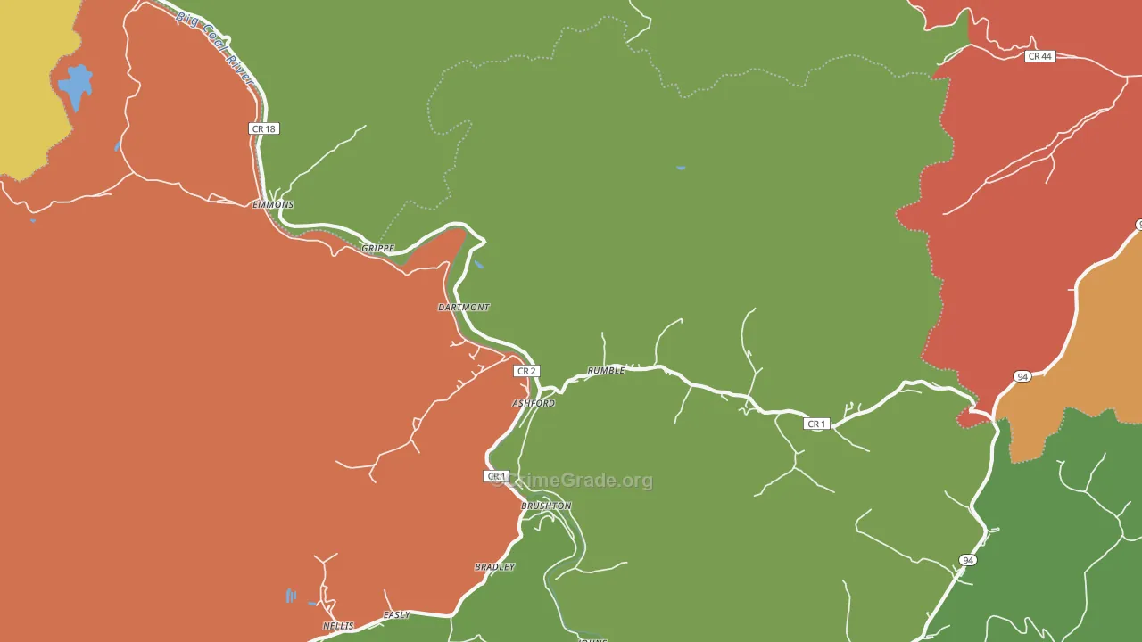 25009, WV Map of Theft Rates