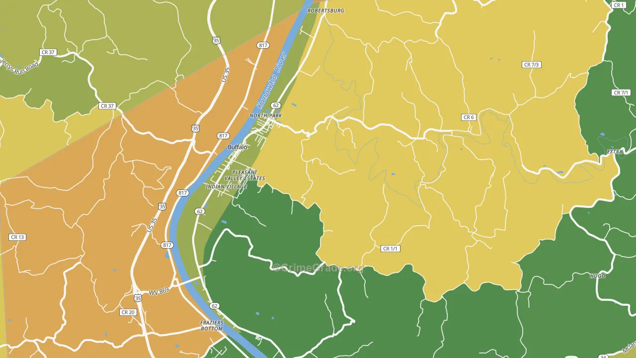 25033, WV Map of Theft Rates