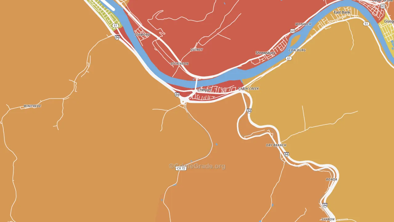 25035, WV Map of Theft Rates