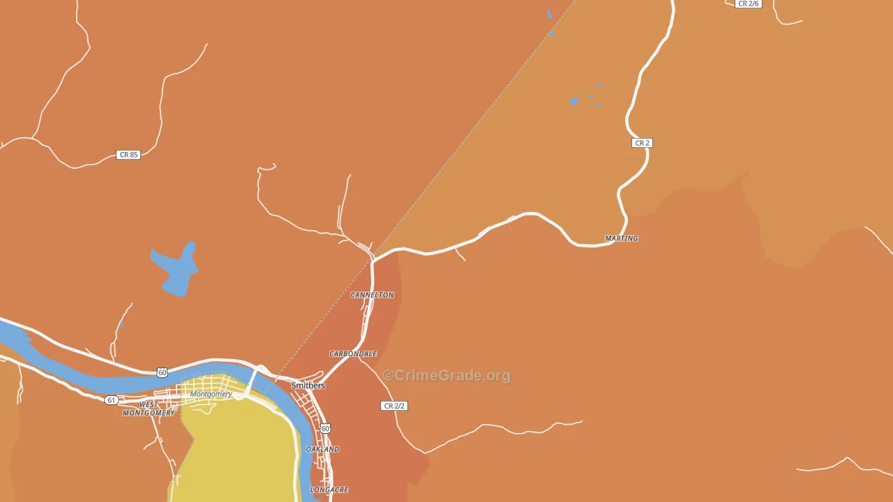 25036, WV Map of Theft Rates