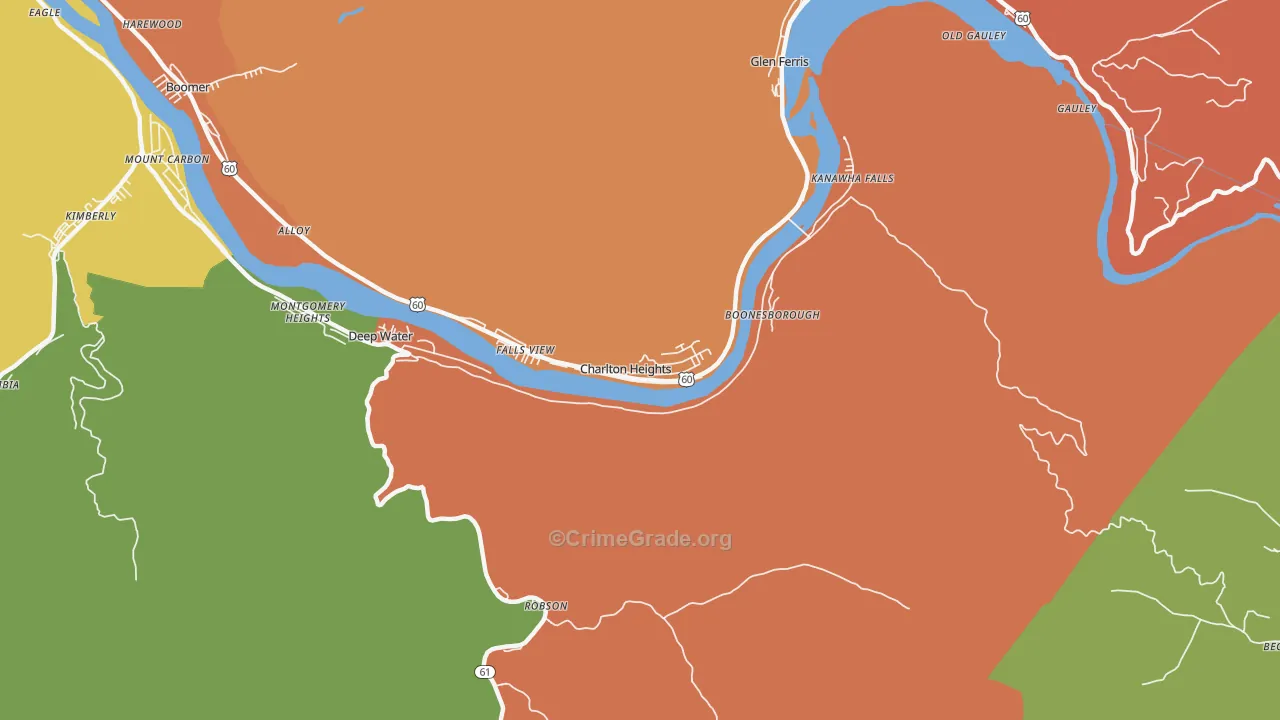 25040, WV Map of Theft Rates