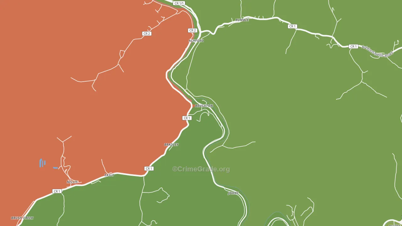 25051, WV Map of Theft Rates