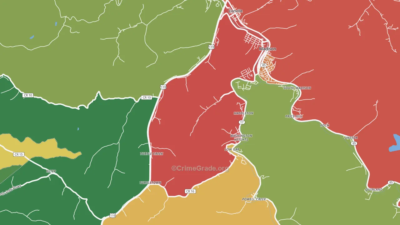 25053, WV Map of Theft Rates