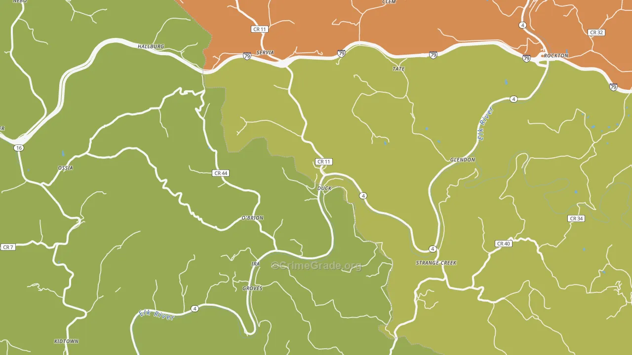 25063, WV Map of Theft Rates