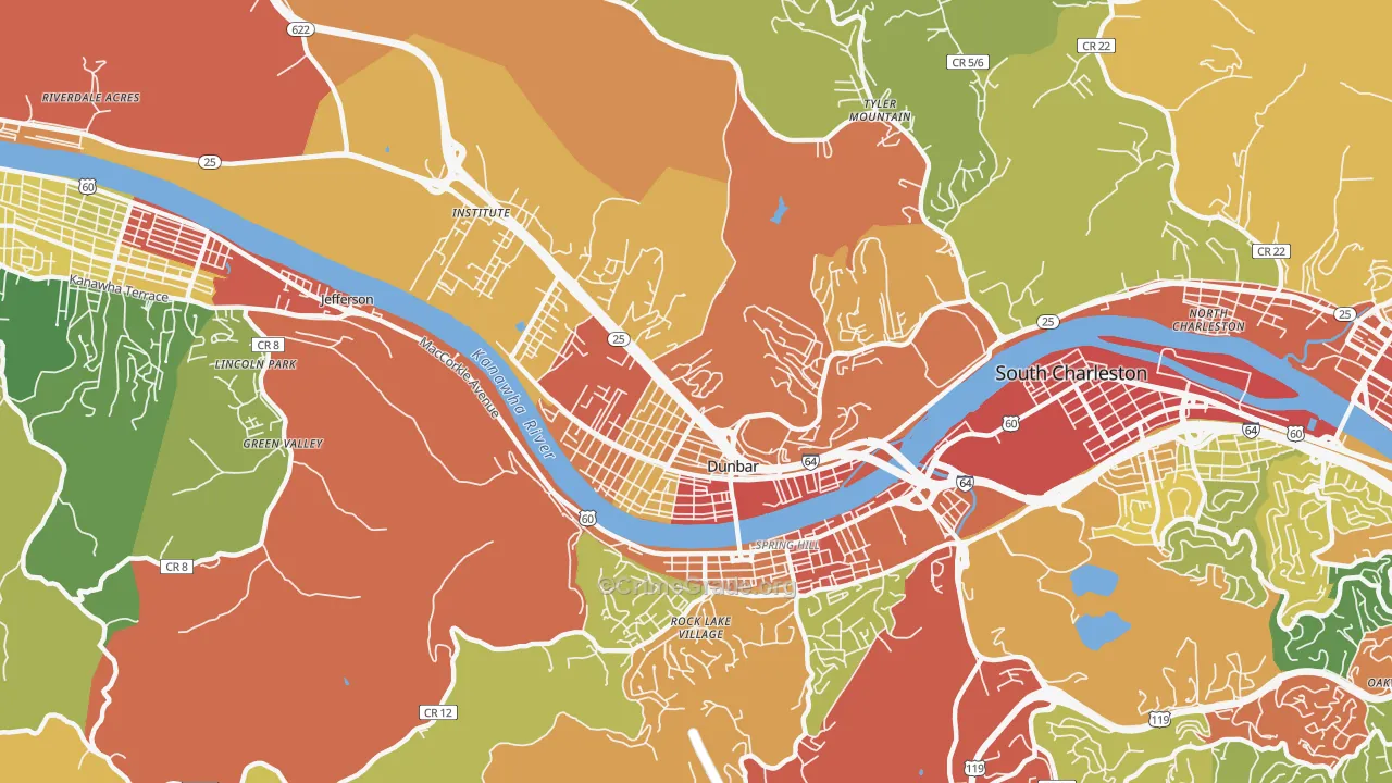 25064, WV Map of Theft Rates