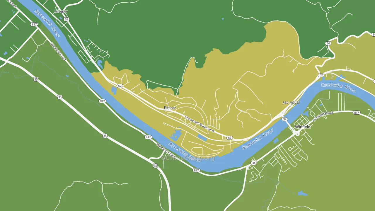 25070, WV Map of Theft Rates