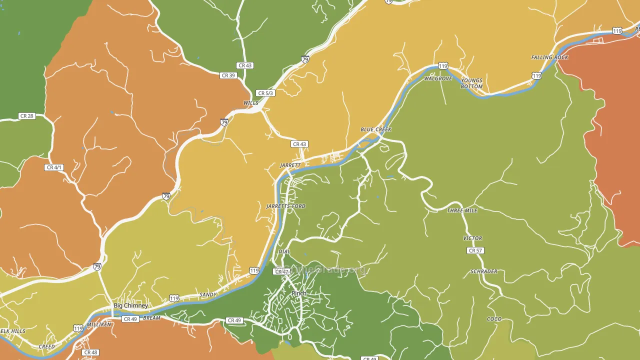 25071, WV Map of Theft Rates