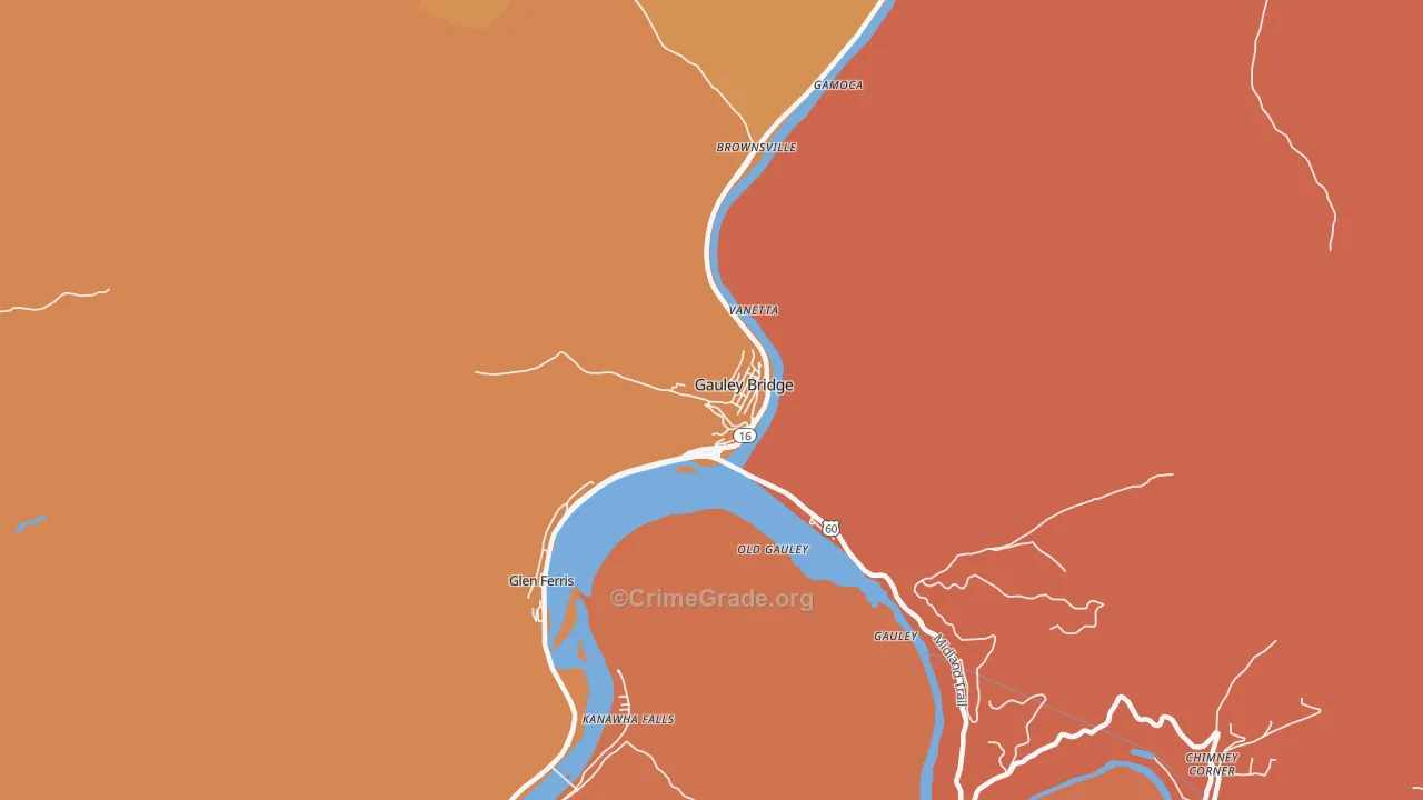 25085, WV Map of Theft Rates