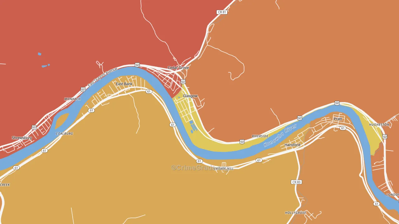 25086, WV Map of Theft Rates