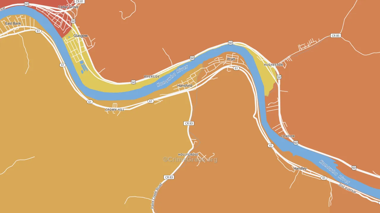 25103, WV Map of Theft Rates