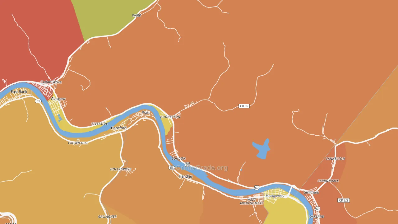 25110, WV Map of Theft Rates