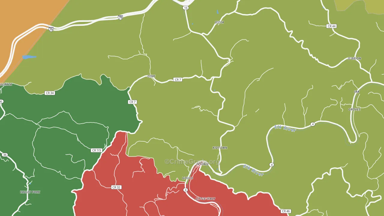 25113, WV Map of Theft Rates