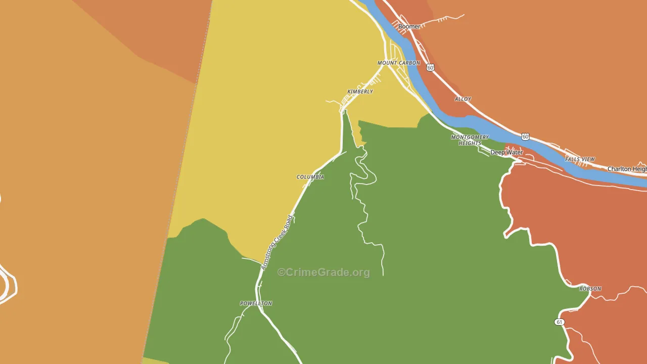 25118, WV Map of Theft Rates
