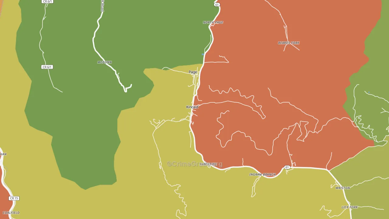 25119, WV Map of Theft Rates