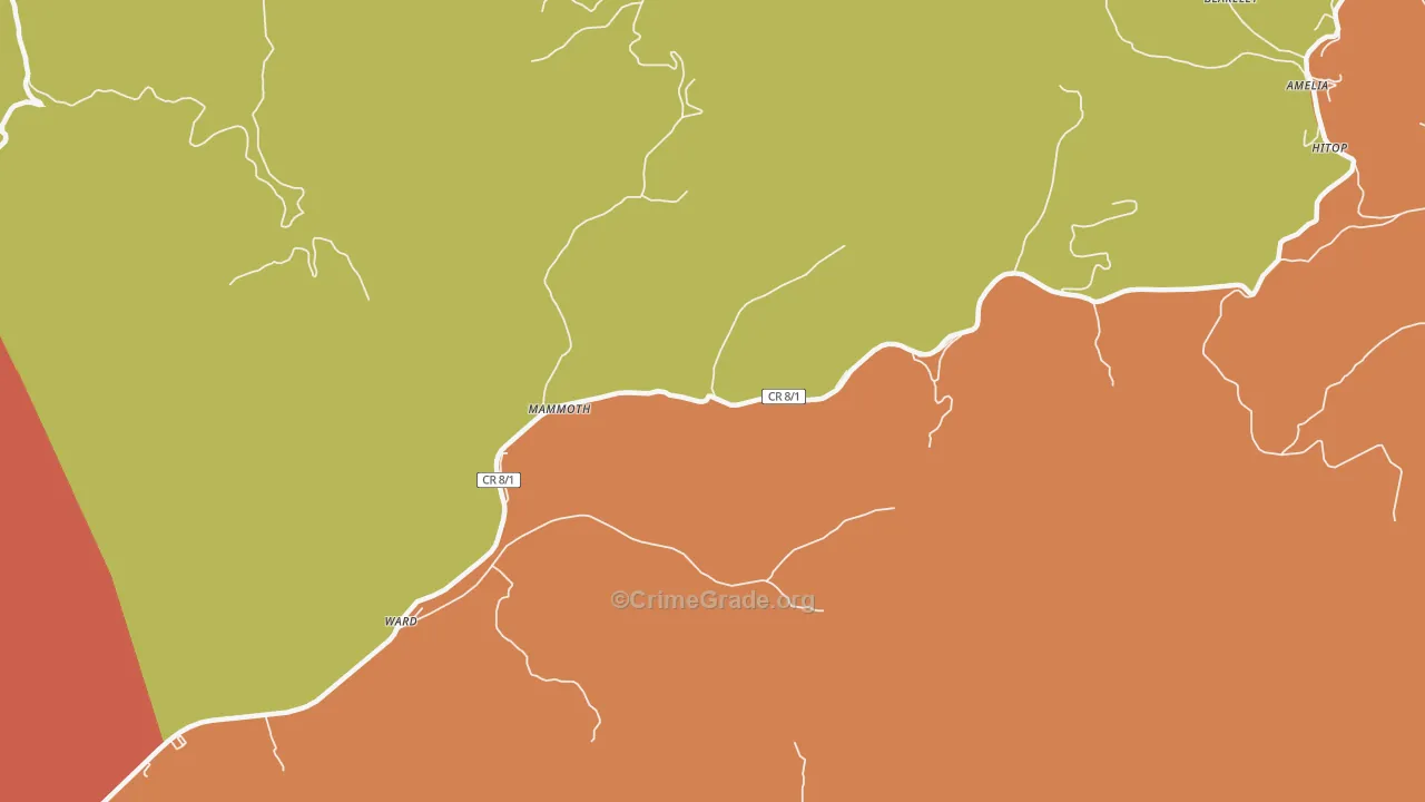 25132, WV Map of Theft Rates