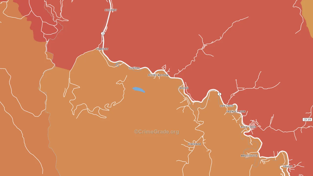 25140, WV Map of Theft Rates
