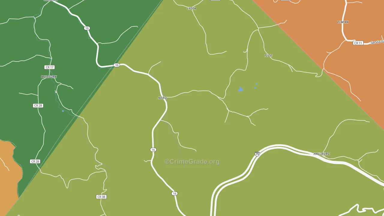 25141, WV Map of Theft Rates