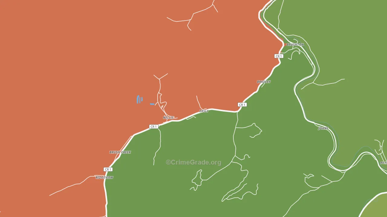 25142, WV Map of Theft Rates