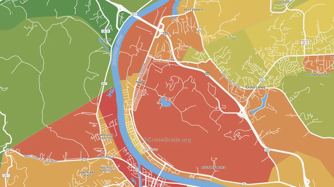 25143, WV Map of Theft Rates