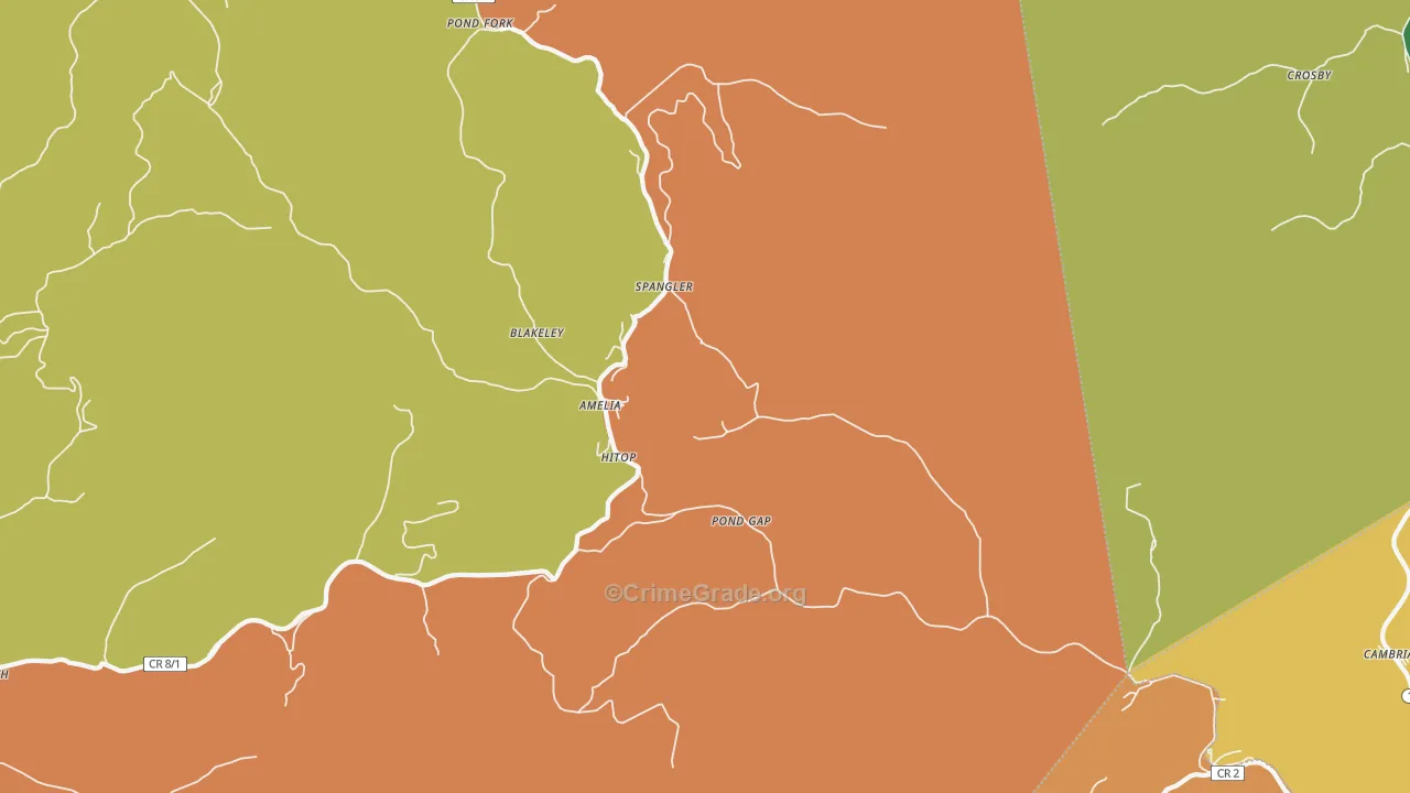 25160, WV Map of Theft Rates