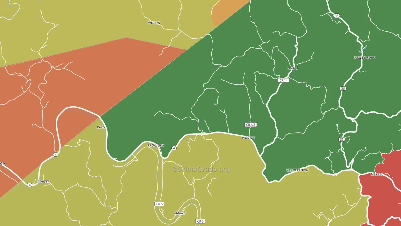 25164, WV Map of Theft Rates