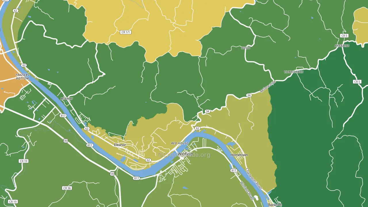 25168, WV Map of Theft Rates
