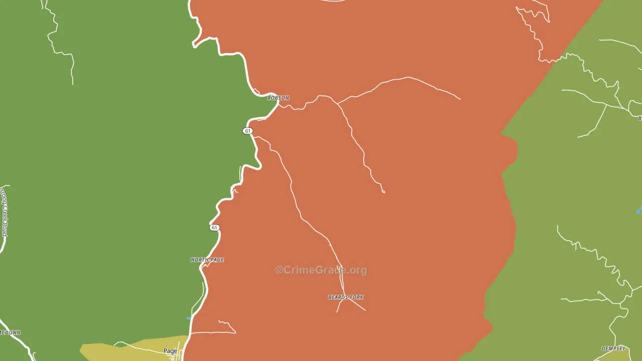 25173, WV Map of Theft Rates