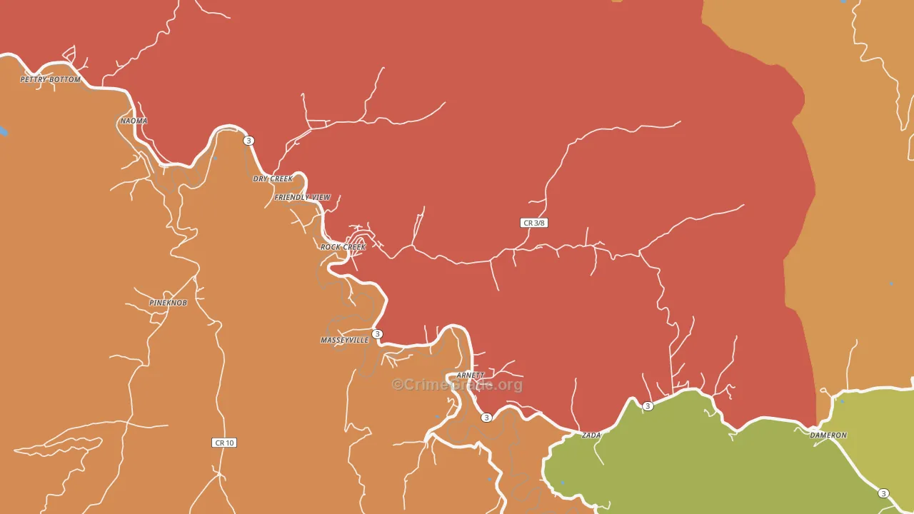 25174, WV Map of Theft Rates