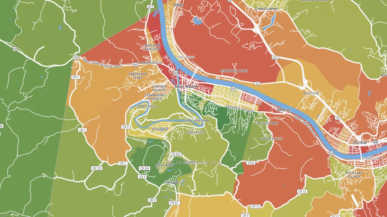 25177, WV Map of Theft Rates