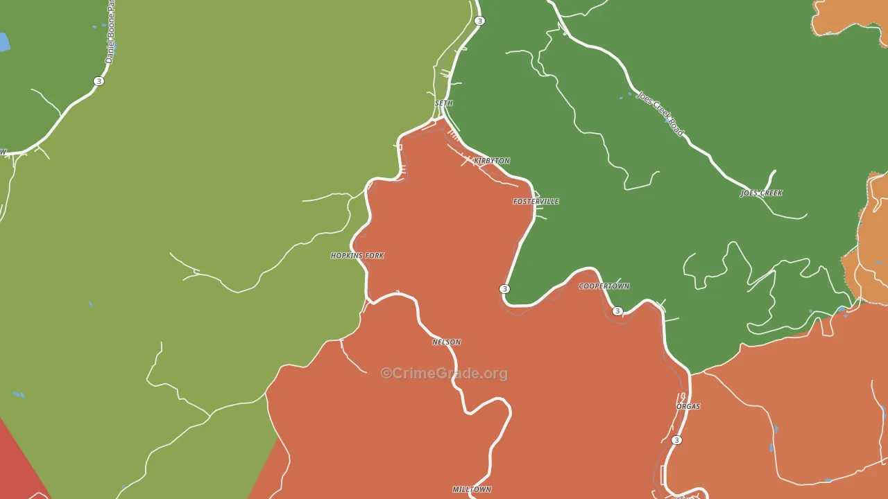 25181, WV Map of Theft Rates
