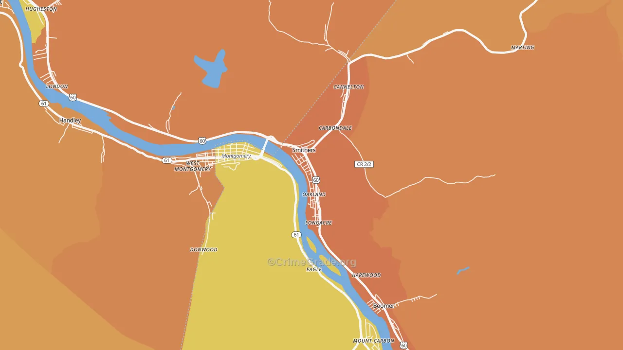 25186, WV Map of Theft Rates