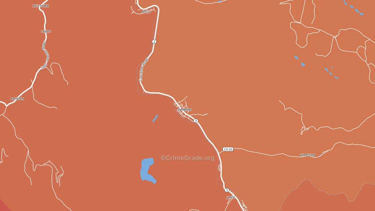 25193, WV Map of Theft Rates