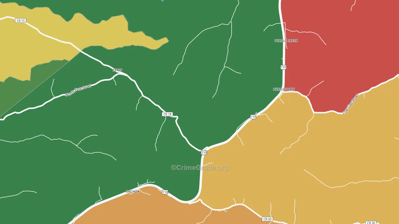 25203, WV Map of Theft Rates
