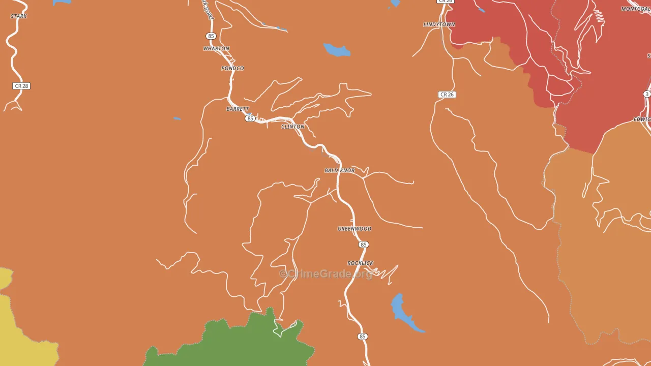 25208, WV Map of Theft Rates