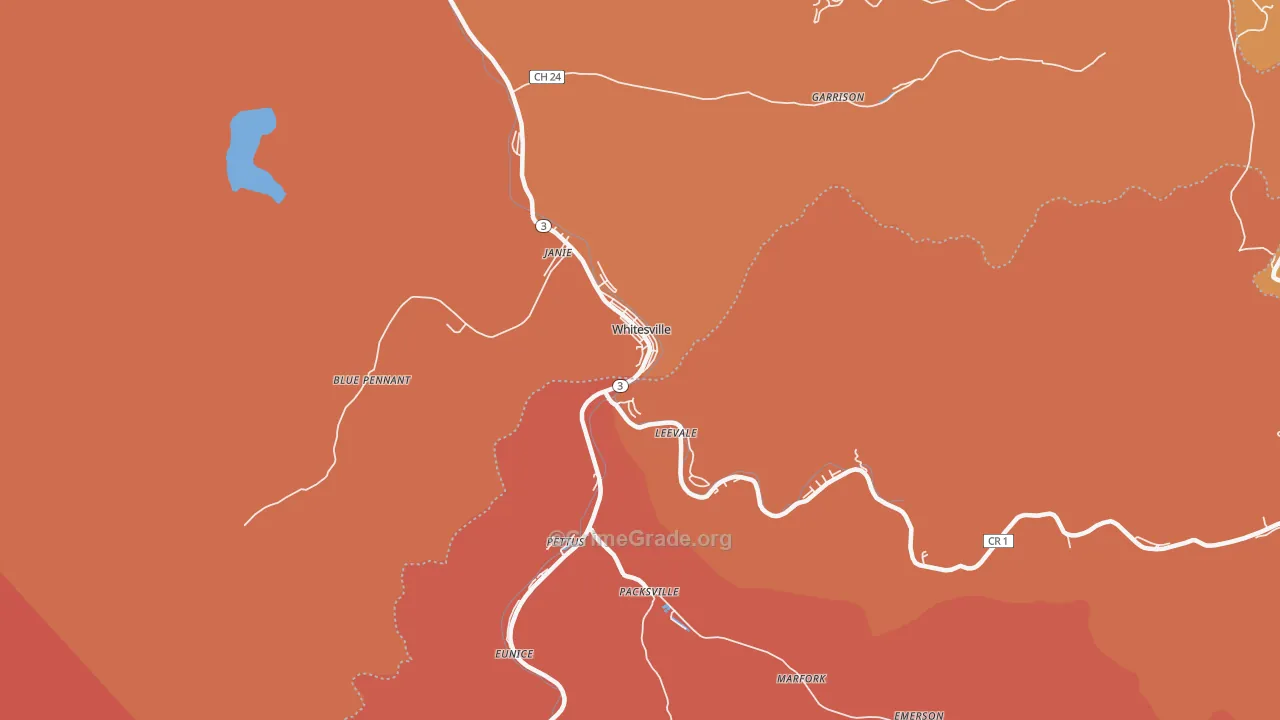 25209, WV Map of Theft Rates
