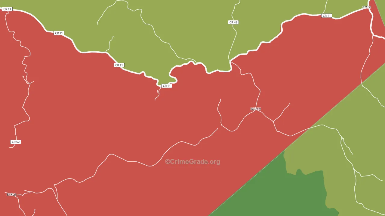 25211, WV Map of Theft Rates
