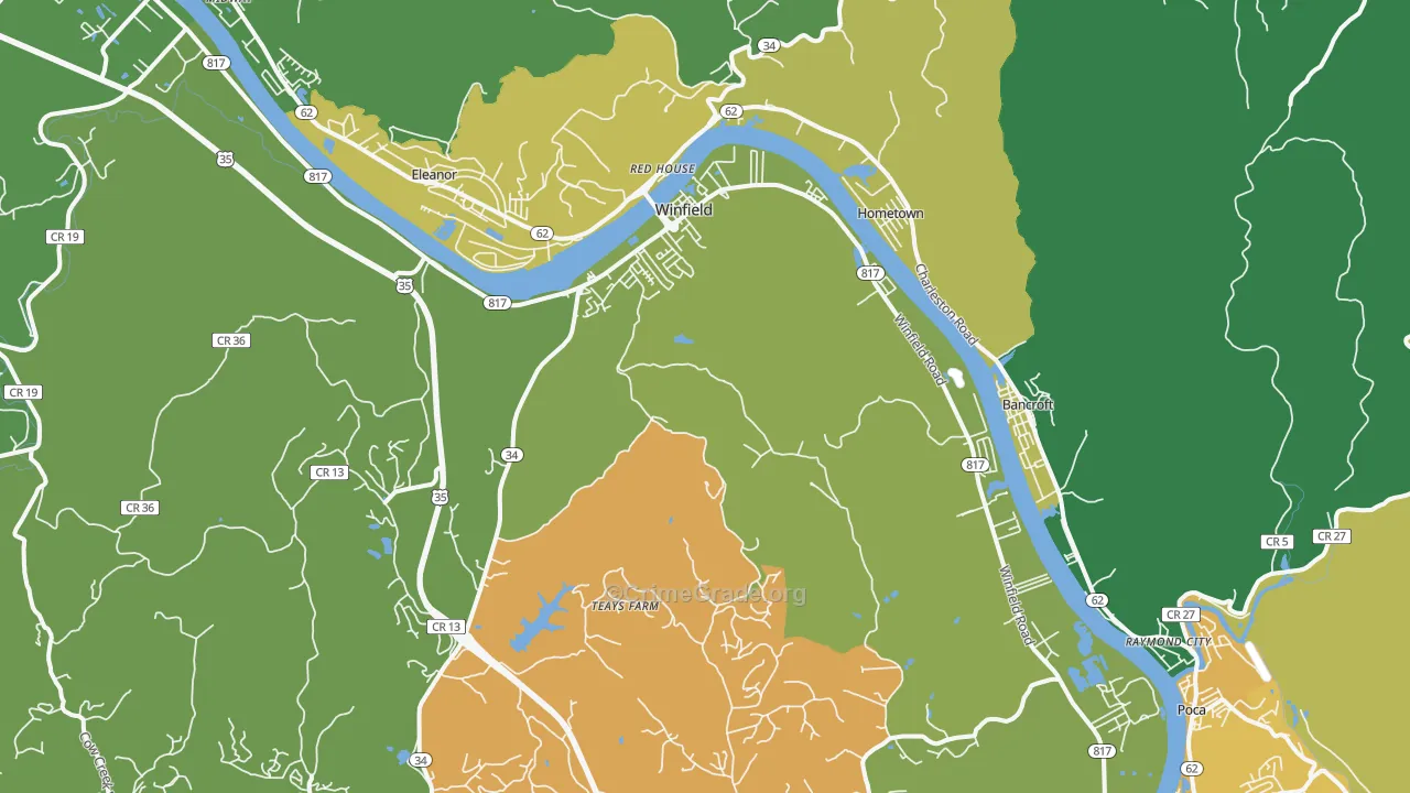25213, WV Map of Theft Rates