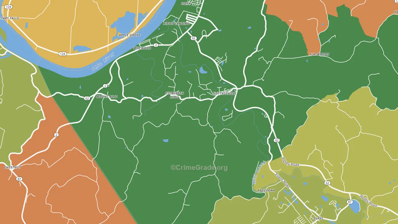25239, WV Map of Theft Rates