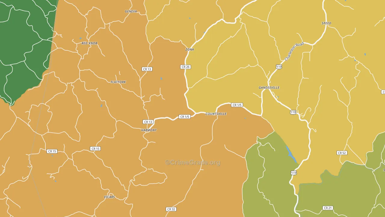 25243, WV Map of Theft Rates