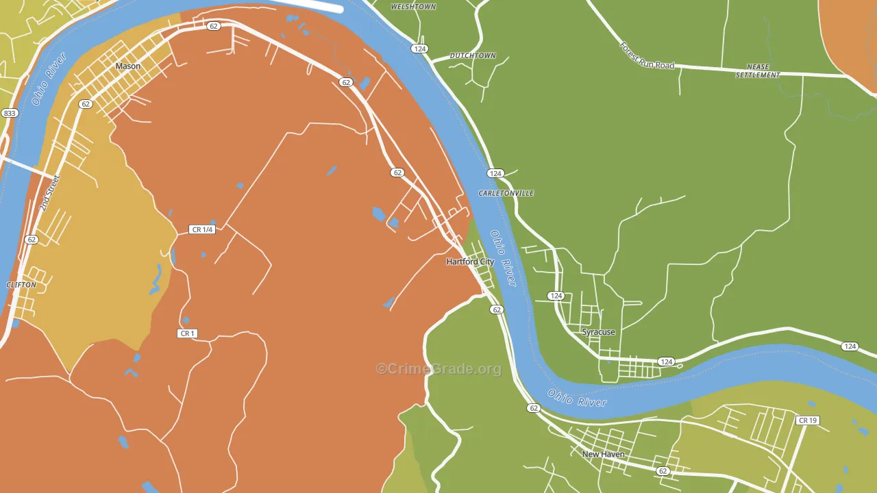 25247, WV Map of Theft Rates