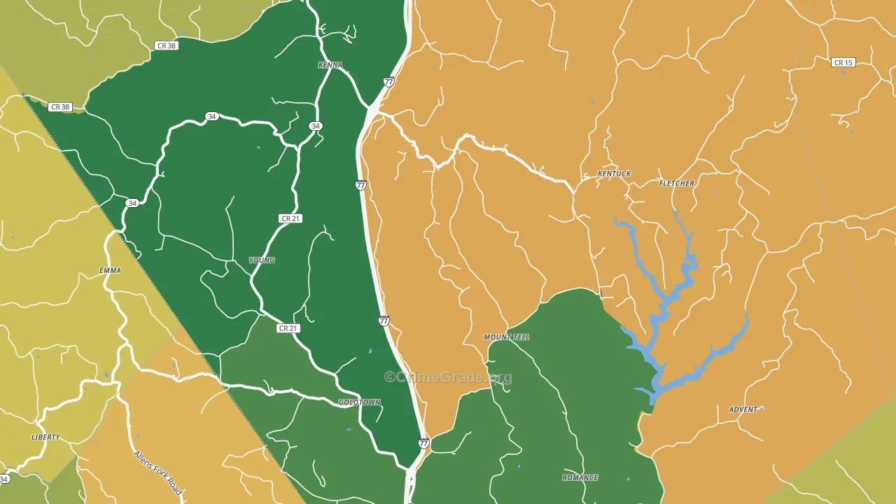25248, WV Map of Theft Rates