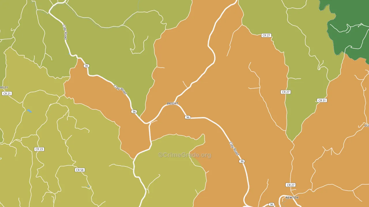 25251, WV Map of Theft Rates