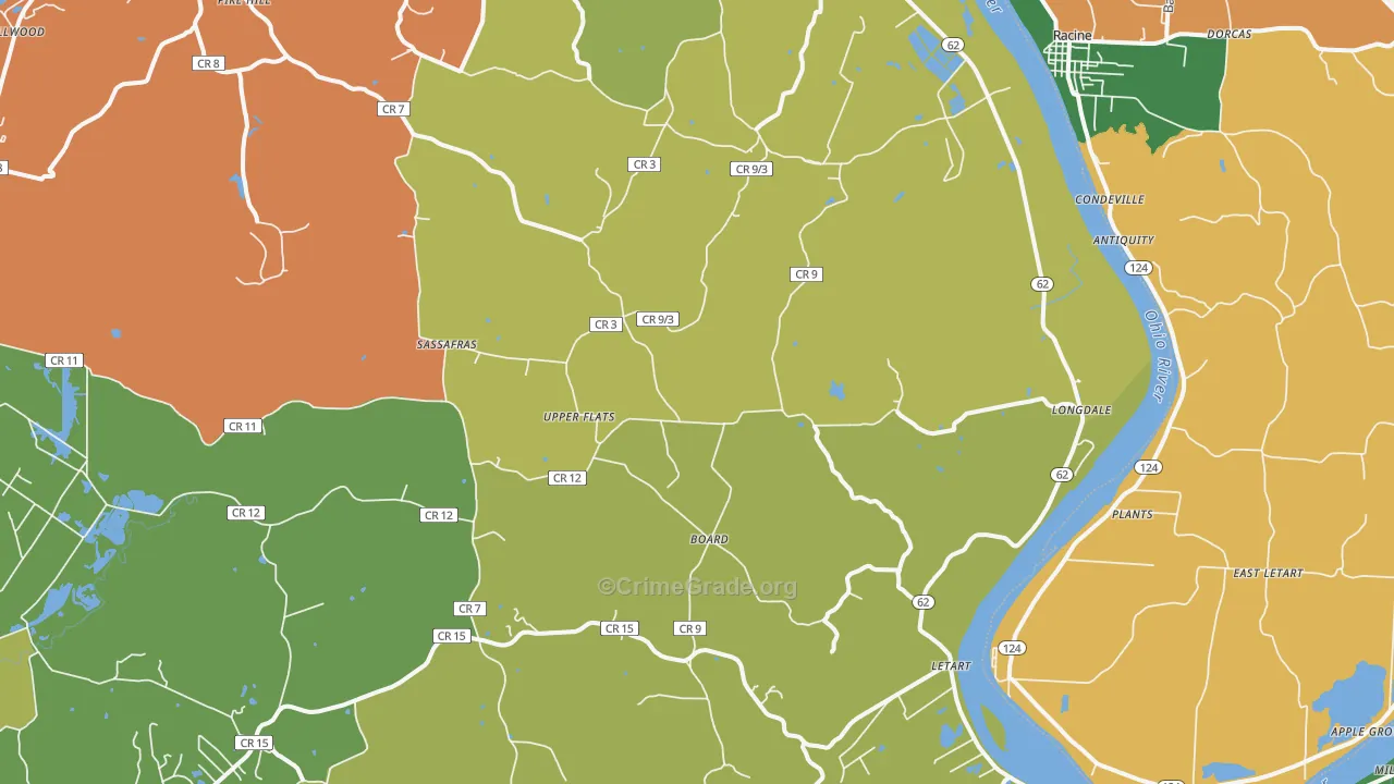 25253, WV Map of Theft Rates