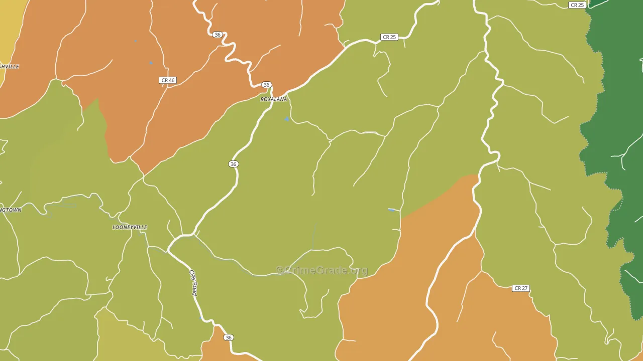 25259, WV Map of Theft Rates