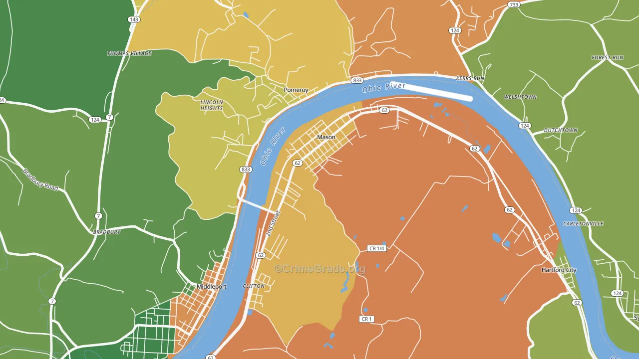 25260, WV Map of Theft Rates