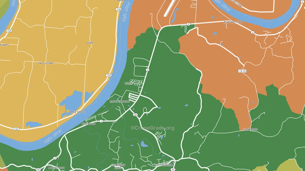 25262, WV Map of Theft Rates